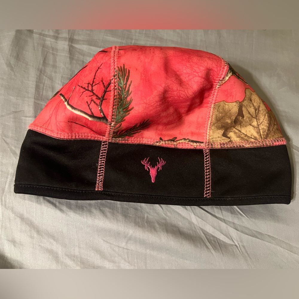 Hot Shot Pink and Black Camouflage PonyTail Hat